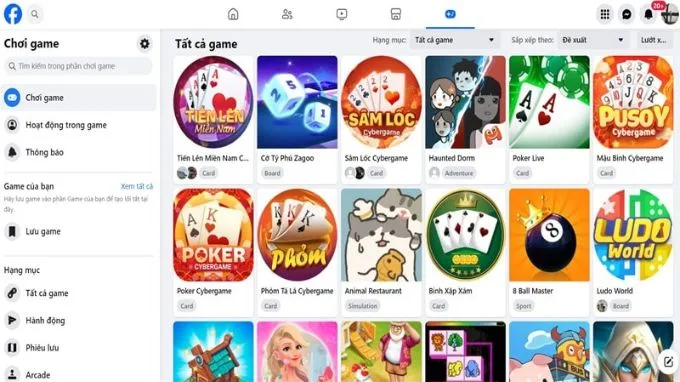 Tại sao nên chơi game trên Facebook?
