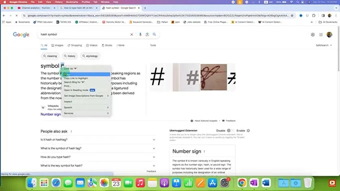 Gõ hashtag (#) trên Mac bằng cách sao chép và dán