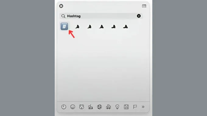Gõ hashtag (#) trên Mac bằng trình xem ký tự