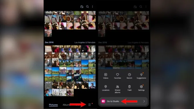 Cách truy cập vào ứng dụng Samsung Studio