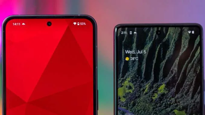 So sánh màn hình hiển thị của Google Pixel 7 và Nothing Phone 2