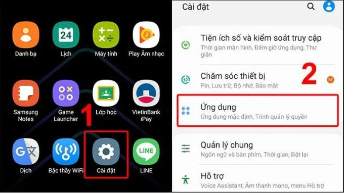 Xóa bộ nhớ đệm điện thoại Samsung bằng cách gỡ cài đặt cập nhật