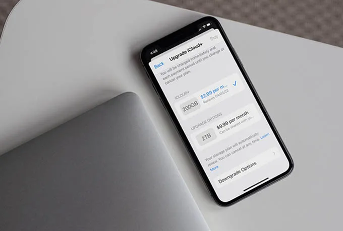 Mua thêm gói dung lượng iCloud