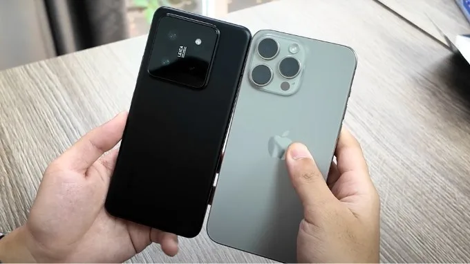 Thiết kế của Xiaomi 14 Pro so với iPhone 15 Pro Max
