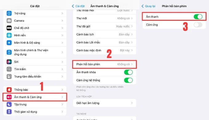 Cách bật âm thanh bàn phím trên iPhone