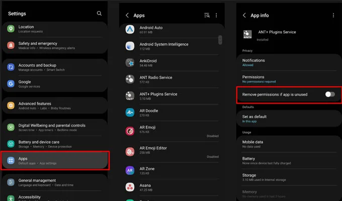 Cách tắt các ứng dụng không cần thiết để tiết kiệm pin điện thoại Samsung