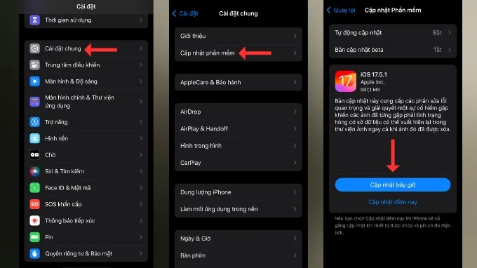 Cách cập nhật phiên bản iOS 17.5.1