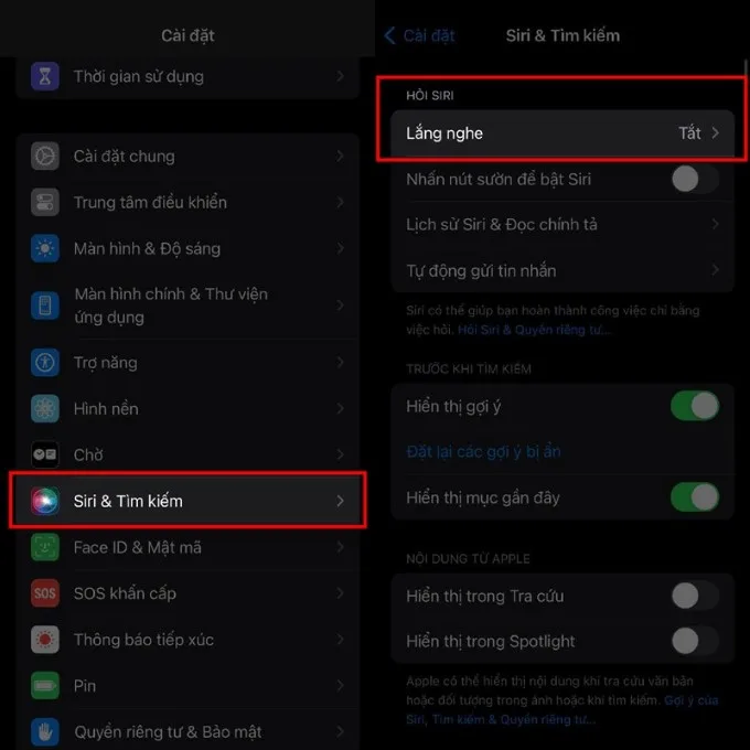 các bước điều chỉnh các gọi Siri trên iOS 17