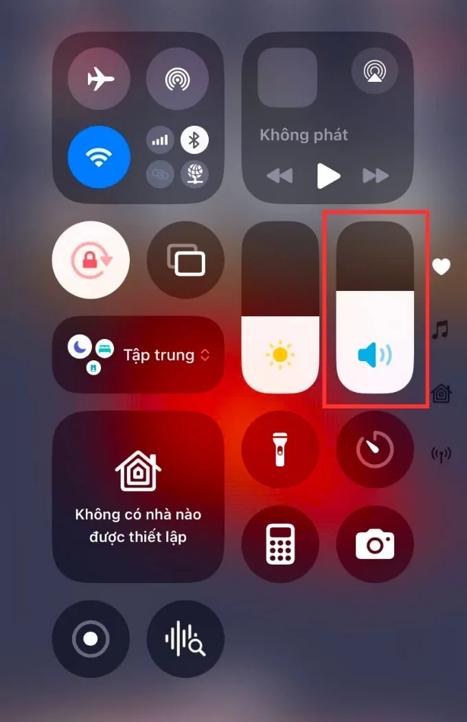Điều chỉnh qua Trung tâm điều khiển (Control Center)