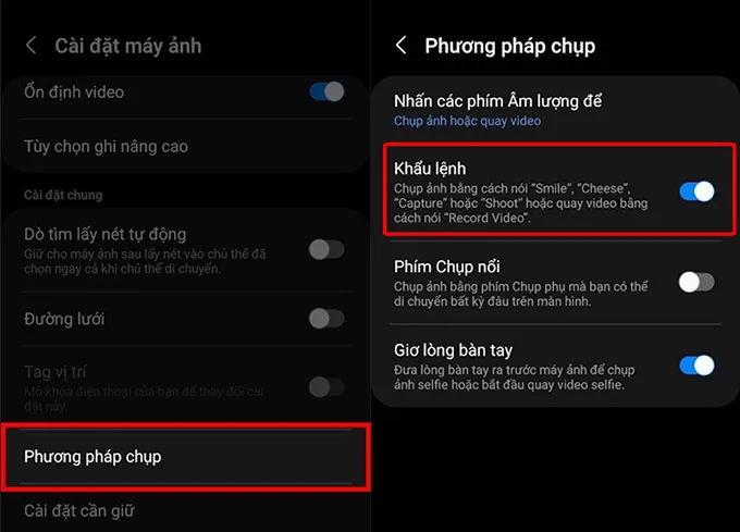 Bật lệnh thoại để có được bức ảnh hoàn hảo