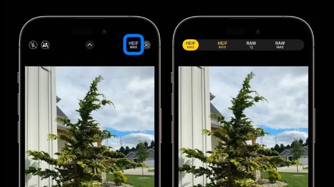 Giao diện khi camera 48MP trên iPhone 15 đã được kích hoạt