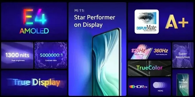 Thông số màn hình của Mi 11i