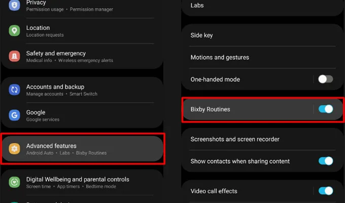 Cách tắt tính năng Bixby routine để tiết kiệm pin cho điện thoại Samsung