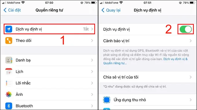 Tắt dịch vụ định vị trên iPhone 14 Pro để hạ nhiệt điện thoại