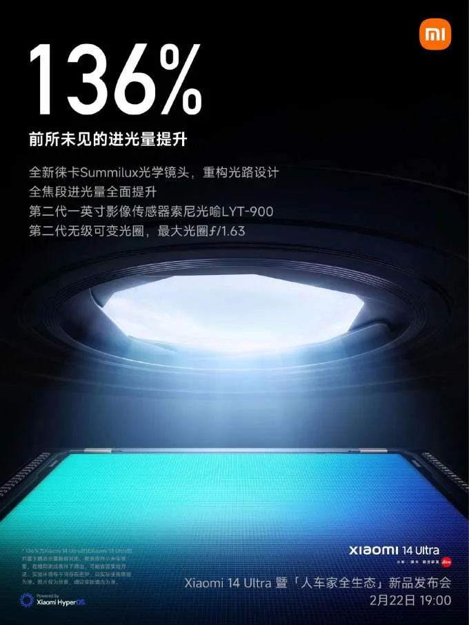 Thông số camera của Xiaomi 14 Ultra đã được tiết lộ