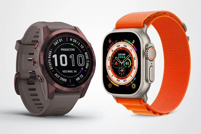 Garmin Fenix 7 không hiển thị tốt bằng Apple Watch Ultra