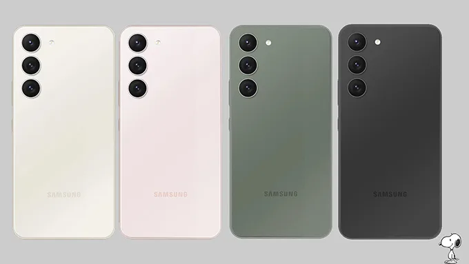 Màu Botanic Green (thứ 2 bên phải qua) trên Galaxy S23