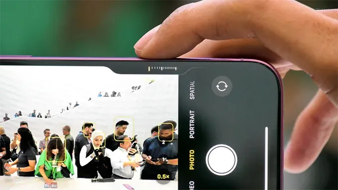 Nút chụp trên iPhone 16