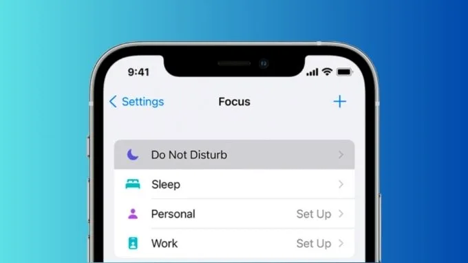 Tắt chế độ Không làm phiền  trên iPhone 14 khi bị lỗi tự chuyển qua chế độ im lặng