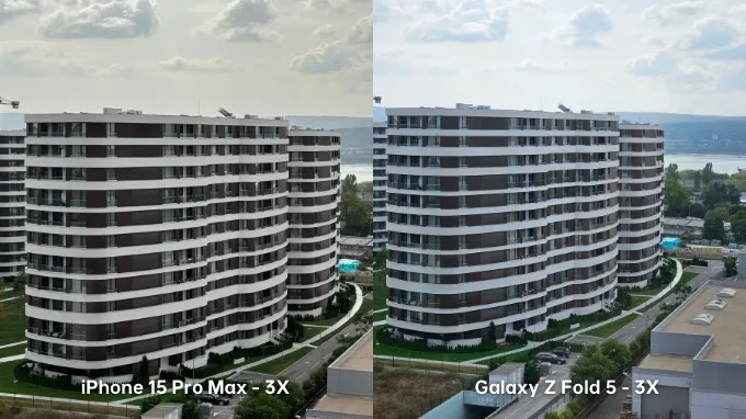Ảnh chụp zoom 3X trên iPhone 15 Pro Max và Galaxy Z Fold 5