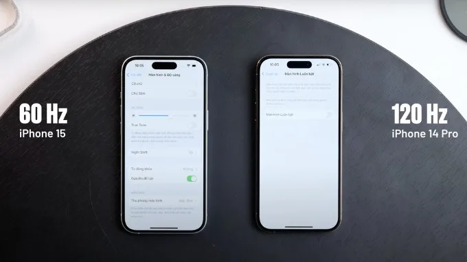 Sự khác biệt về tốc độ quét trên iPhone 15 và iPhone 14 Pro