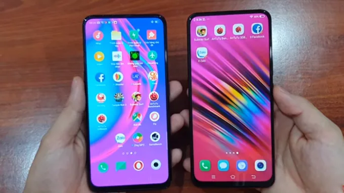 Oppo F11 Pro và Vivo V15 đều có màn hình tràn viền ấn tượng