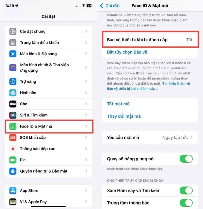 Bảo vệ thiết bị khi bị đánh cắp