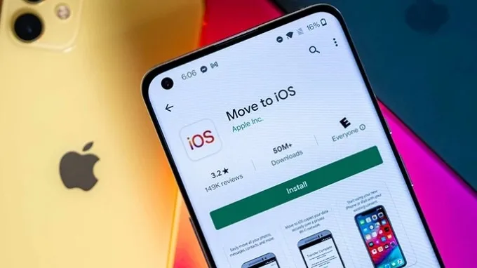 Bước 1 cách chuyển dữ liệu từ Android sang iPhone