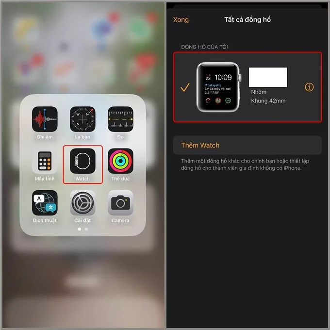 Giữ Apple Watch ở gần iPhone/ iPad đã ghép đôi