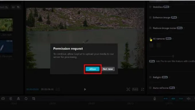 Xóa vật thể trong video bằng CapCut trên máy tính