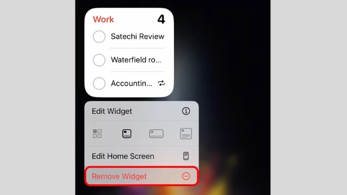 Giảm số lượng Widget trên màn hình