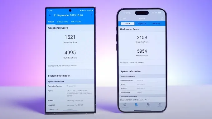 Điểm Geekbench trên iPhone 15 Pro Max 