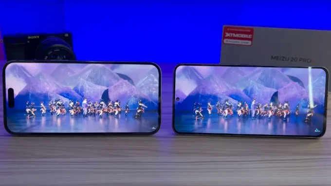 So sánh màn hình iPhone 14 Pro Max và Meizu 20 Pro