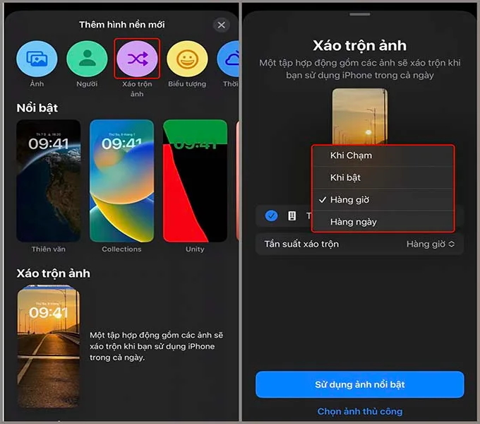 Cách cài đặt hình nền tự thay đổi cho iPhone qua ứng dụng “Cài đặt”