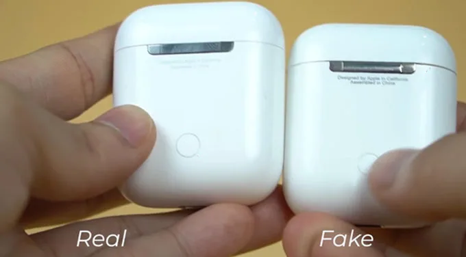 case AirPods 2 thật và giả