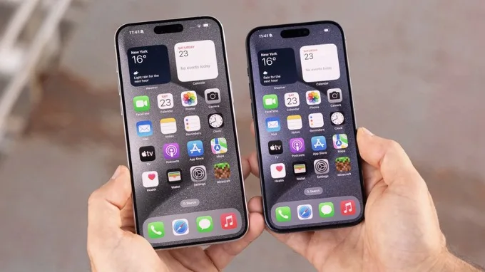 iPhone 15 Pro sở hữu kích thước màn hình nhỏ hơn 15 Pro Max