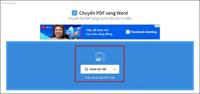 Bước 1 chuyển file PDF sang Word bằng Small PDF