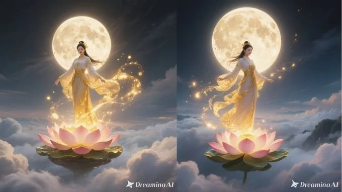prompt tạo ảnh Trung Thu nghệ thuật huyền ảo
