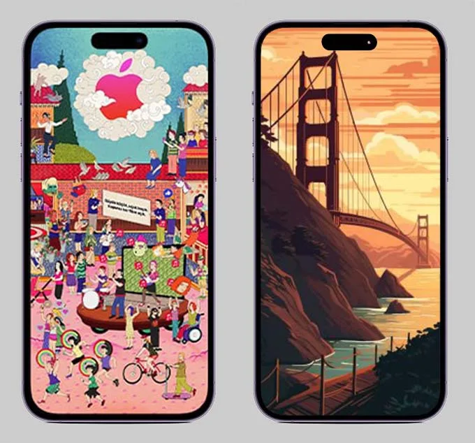 Hình nền iPhone 14 đảo động