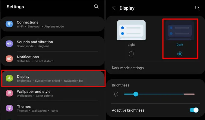 Cách bật chế độ tối để tiết kiệm pin cho điện thoại Samsung