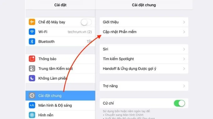 Cập nhât phần mềm mới nhất trên iPhone 14 Pro cũng giúp thiết bị đỡ bị nóng