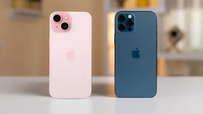 Ngoại hình của iPhone 15 và iPhone 12 Pro tương đối khác biệt