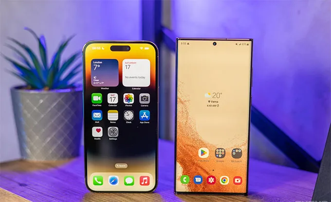 iPhone 14 Pro Max và Galaxy S22 Ultra mang đến chất lượng hiển thị vượt trội