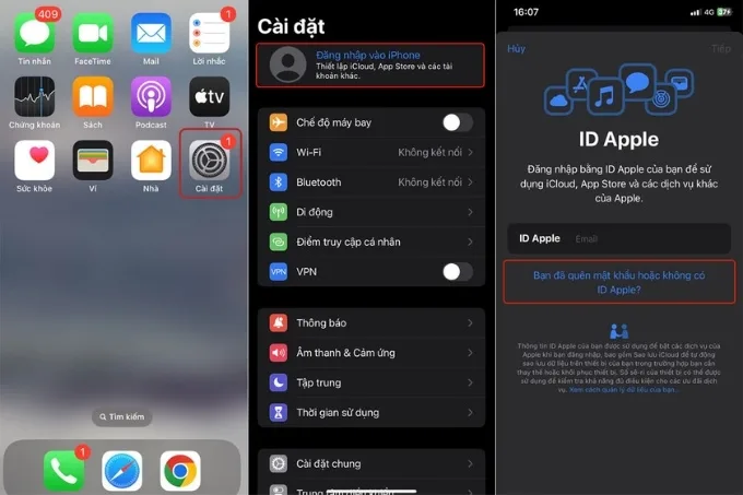 Hướng dẫn cách tạo tài khoản iCloud trực tiếp trên iPhone