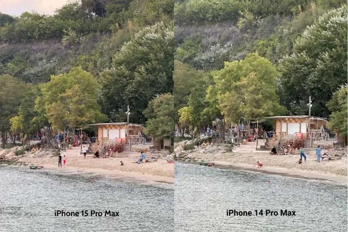Hình thu phóng 5x của iPhone 15 Pro Max và iPhone 14 Pro Max