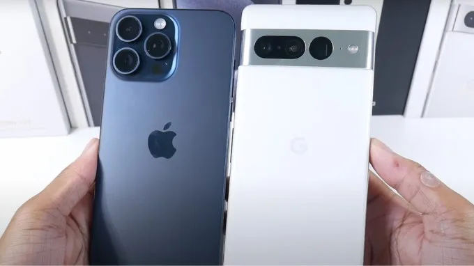 Pin trên iPhone 15 Pro Max và Google Pixel 7 Pro
