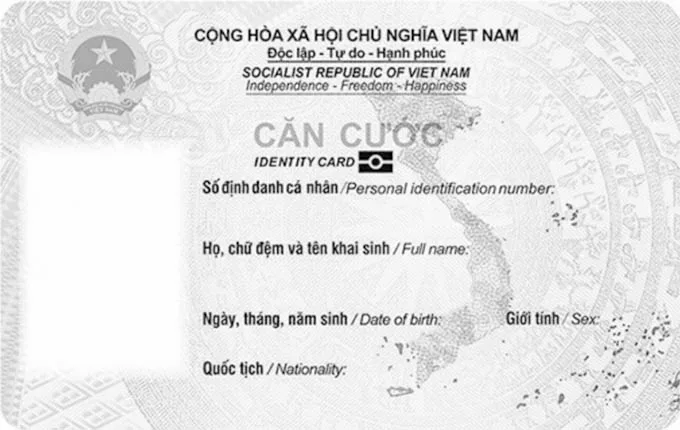 Mẫu thẻ căn cước mới nhất 2024