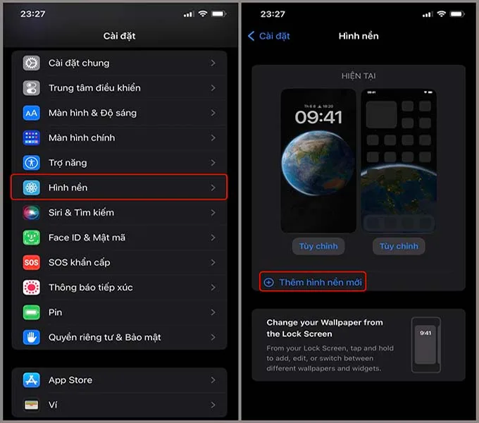 Cách cài đặt hình nền tự thay đổi cho iPhone qua ứng dụng “Cài đặt”