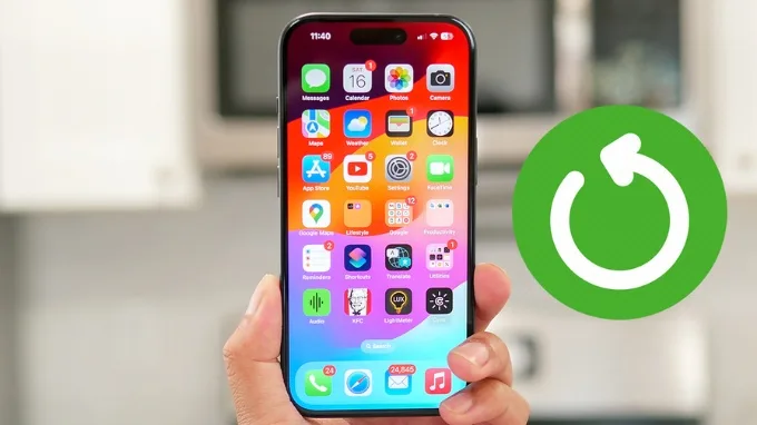 Khôi phục cài đặt gốc khi iPhone 15 Pro Max bị lỗi màn hình