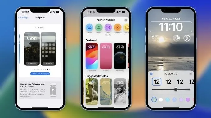 thay hình nền iphone từ cài đặt